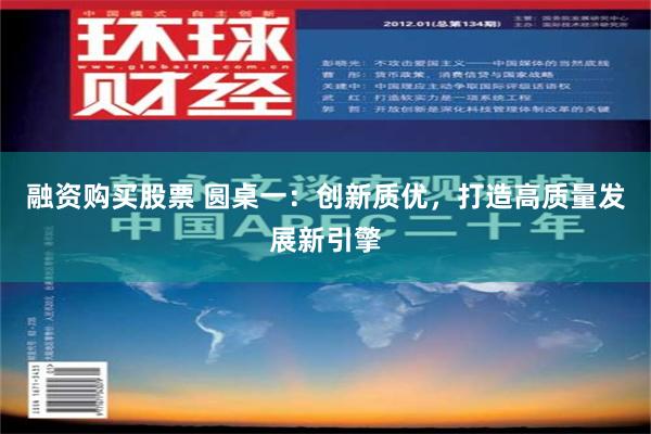 融资购买股票 圆桌一：创新质优，打造高质量发展新引擎