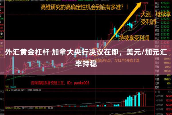 外汇黄金杠杆 加拿大央行决议在即，美元/加元汇率持稳